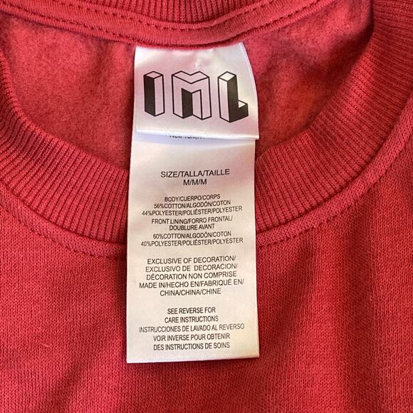 IML Holiday Party Animals Light Up Ugly Christmas Sweatshirt Size Medium - Picture 5 of 6